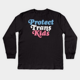 Protect Trans Kids Flag Kids Long Sleeve T-Shirt